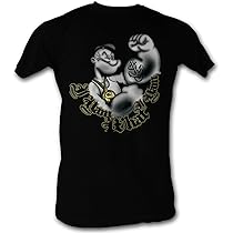 Amazon.com: Popeye T-Shirt - I Yam What I Yam Adult Black